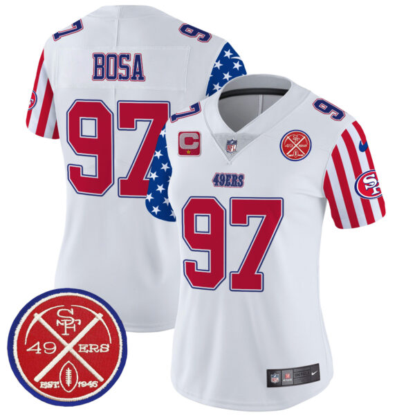 Women's San Francisco 49ers American Style Vapor Limited Jersey - All Stitched - Image 7