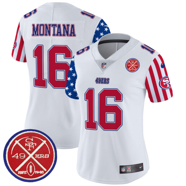 Women's San Francisco 49ers American Style Vapor Limited Jersey - All Stitched - Image 8