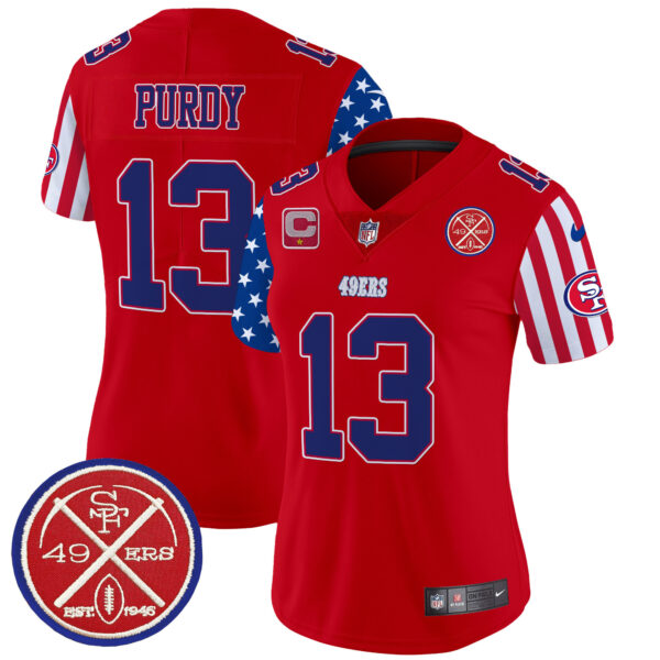 Women's San Francisco 49ers American Style Vapor Limited Jersey - All Stitched - Image 14