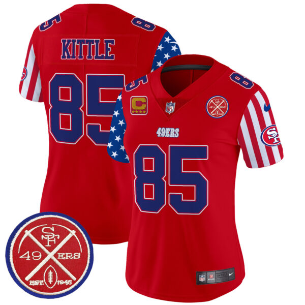 Women's San Francisco 49ers American Style Vapor Limited Jersey - All Stitched - Image 15