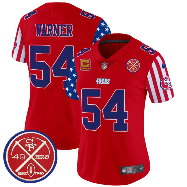 Women's San Francisco 49ers American Style Vapor Limited Jersey - All Stitched - Image 16