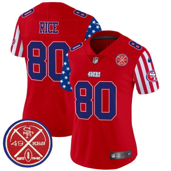 Women's San Francisco 49ers American Style Vapor Limited Jersey - All Stitched - Image 17