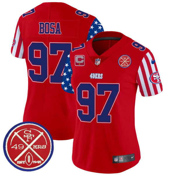 Women's San Francisco 49ers American Style Vapor Limited Jersey - All Stitched - Image 18