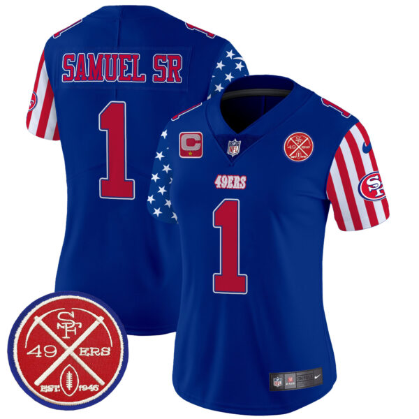 Women's San Francisco 49ers American Style Vapor Limited Jersey - All Stitched - Image 24