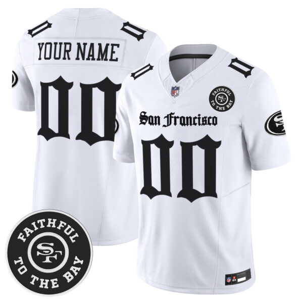San Francisco 49ers 'Gothic Edition' Vapor Limited Custom Jersey - All Stitched - Image 2