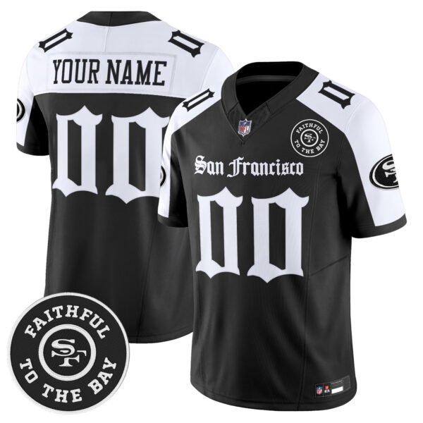 San Francisco 49ers 'Gothic Edition' Vapor Limited Custom Jersey - All Stitched - Image 3