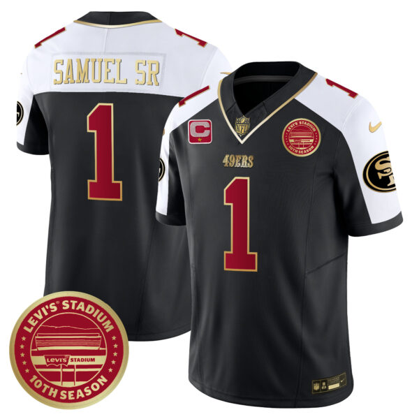 Men's San Francisco 49ers Levi's Stadium 10th Season Patch Vapor Limited Jersey - All Stitched - Image 2