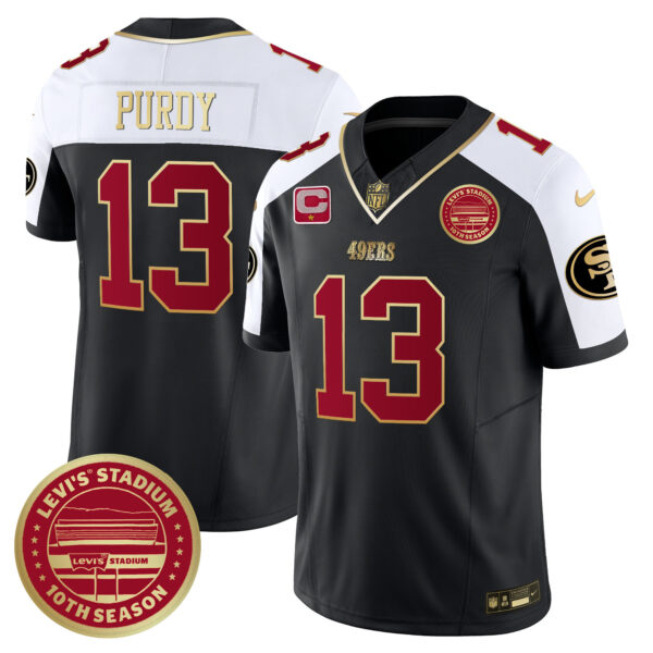 Men's San Francisco 49ers Levi's Stadium 10th Season Patch Vapor Limited Jersey - All Stitched - Image 3