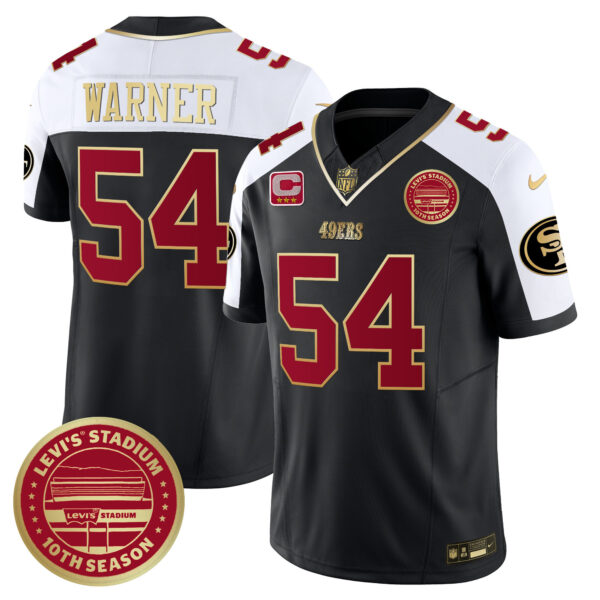 Men's San Francisco 49ers Levi's Stadium 10th Season Patch Vapor Limited Jersey - All Stitched - Image 5
