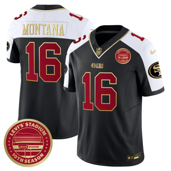 Men's San Francisco 49ers Levi's Stadium 10th Season Patch Vapor Limited Jersey - All Stitched - Image 8