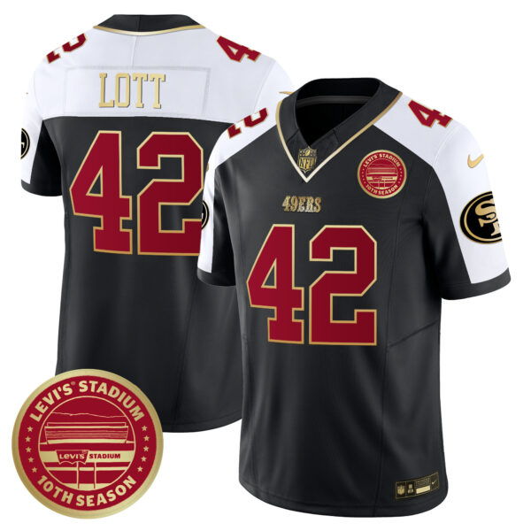 Men's San Francisco 49ers Levi's Stadium 10th Season Patch Vapor Limited Jersey - All Stitched - Image 9