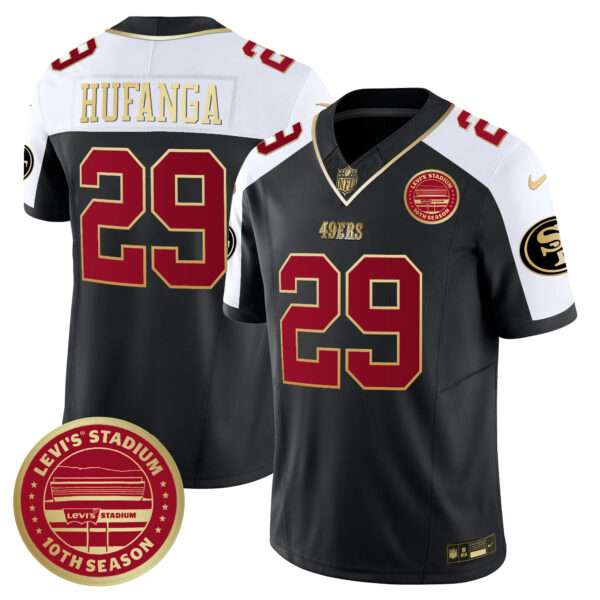 Men's San Francisco 49ers Levi's Stadium 10th Season Patch Vapor Limited Jersey - All Stitched - Image 10