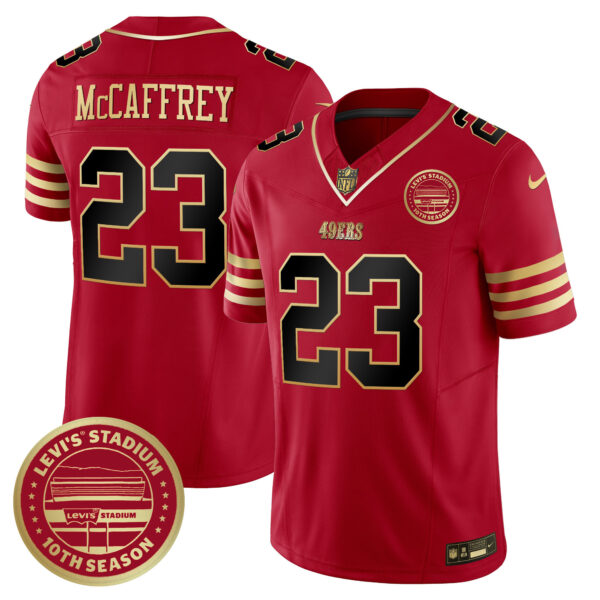 Men's San Francisco 49ers Levi's Stadium 10th Season Patch Vapor Limited Jersey - All Stitched - Image 11