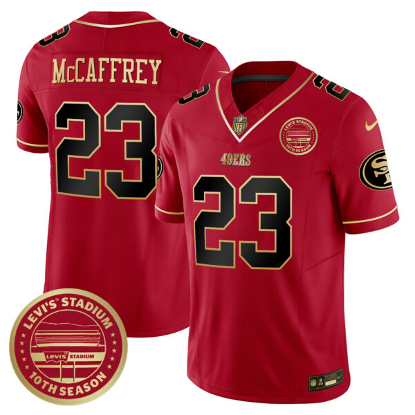 Men's San Francisco 49ers Levi's Stadium 10th Season Patch Vapor Limited Jersey - All Stitched - Image 21