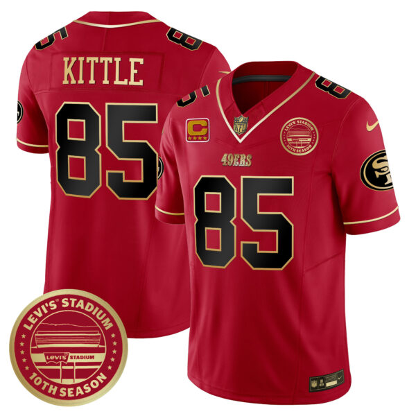 Men's San Francisco 49ers Levi's Stadium 10th Season Patch Vapor Limited Jersey - All Stitched - Image 24