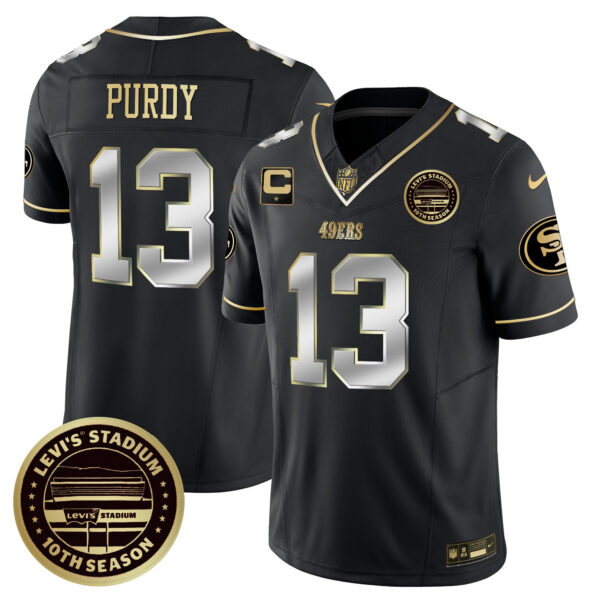 Men's San Francisco 49ers Levi's Stadium 10th Season Patch Vapor Limited Jersey - All Stitched - Image 33