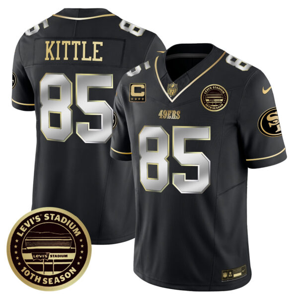 Men's San Francisco 49ers Levi's Stadium 10th Season Patch Vapor Limited Jersey - All Stitched - Image 34
