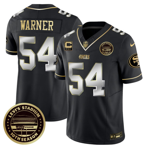 Men's San Francisco 49ers Levi's Stadium 10th Season Patch Vapor Limited Jersey - All Stitched - Image 35