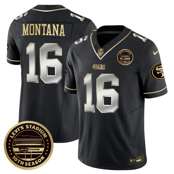 Men's San Francisco 49ers Levi's Stadium 10th Season Patch Vapor Limited Jersey - All Stitched - Image 38