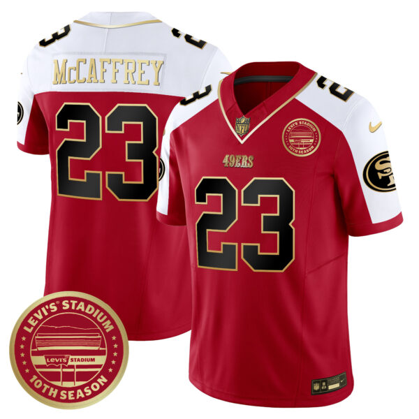 Men's San Francisco 49ers Levi's Stadium 10th Season Patch Vapor Limited Jersey - All Stitched - Image 41