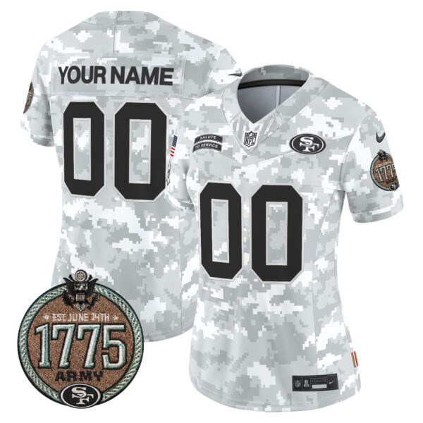 San Francisco 49ers 2024 Salute to Service Establishment Year Patch Vapor Limited Custom Jersey - All Stitched - Image 6