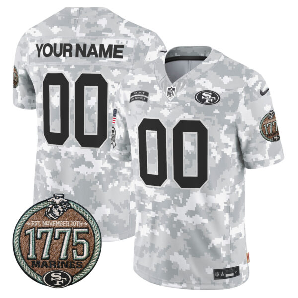 San Francisco 49ers 2024 Salute to Service Establishment Year Patch Vapor Limited Custom Jersey - All Stitched