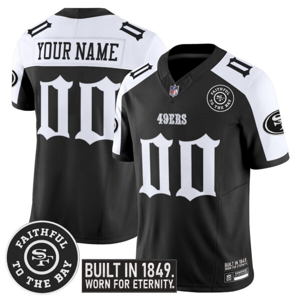 San Francisco 49ers 'Fog City Gothic Edition' Vapor Limited Custom Jersey - All Stitched - Image 3