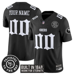 San Francisco 49ers 'Fog City Gothic Edition' Vapor Limited Custom Jersey - All Stitched