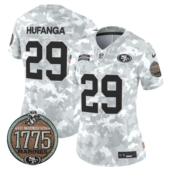 Women's 49ers 2024 Salute to Service Establishment Year Patch Vapor Limited Jersey - All Stitched - Image 10