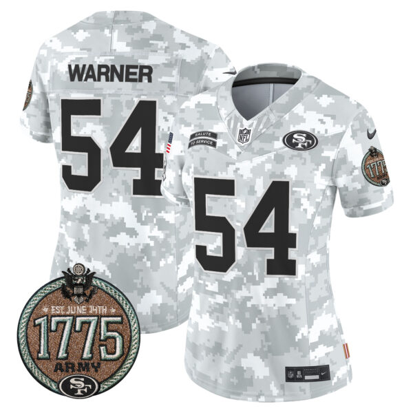 Women's 49ers 2024 Salute to Service Establishment Year Patch Vapor Limited Jersey - All Stitched - Image 16