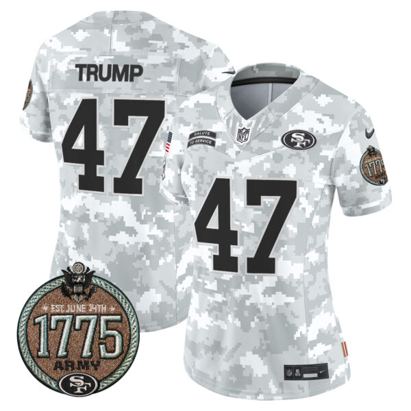 Women's 49ers 2024 Salute to Service Establishment Year Patch Vapor Limited Jersey - All Stitched - Image 22