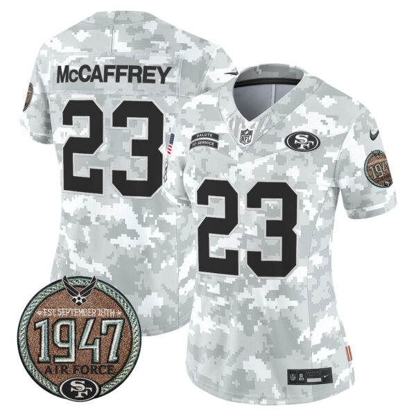 Women's 49ers 2024 Salute to Service Establishment Year Patch Vapor Limited Jersey - All Stitched - Image 34