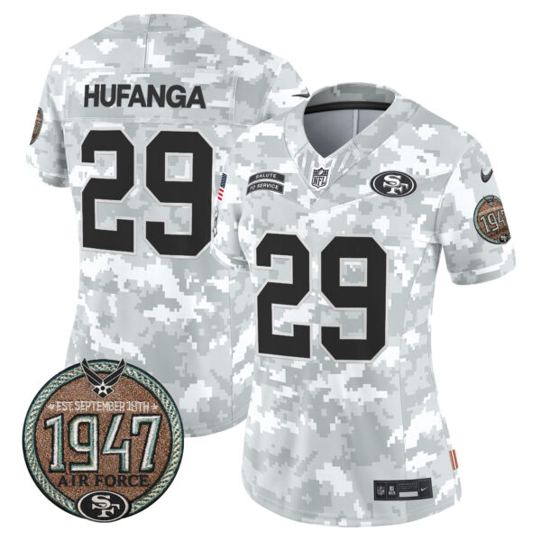 Women's 49ers 2024 Salute to Service Establishment Year Patch Vapor Limited Jersey - All Stitched - Image 43
