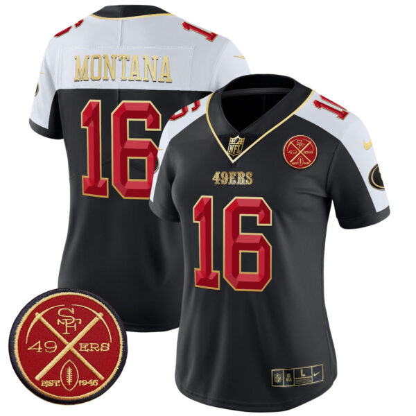 Women's San Francisco 49ers Est.1946 Patch Vapor Limited Jersey V2 - All Stitched - Image 8