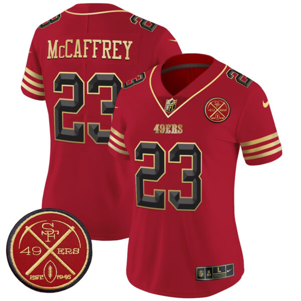 Women's San Francisco 49ers Est.1946 Patch Vapor Limited Jersey V2 - All Stitched - Image 11