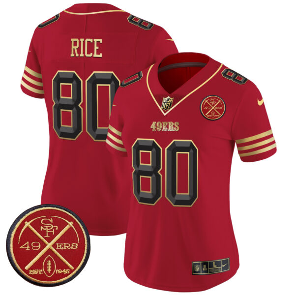 Women's San Francisco 49ers Est.1946 Patch Vapor Limited Jersey V2 - All Stitched - Image 16