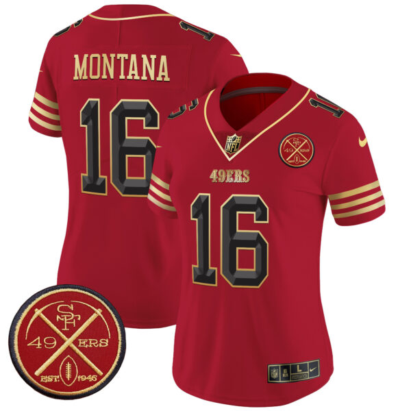 Women's San Francisco 49ers Est.1946 Patch Vapor Limited Jersey V2 - All Stitched - Image 18