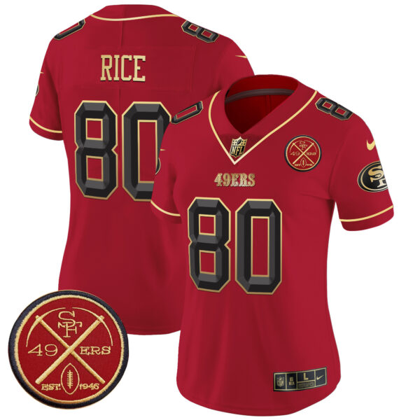 Women's San Francisco 49ers Est.1946 Patch Vapor Limited Jersey V2 - All Stitched - Image 26