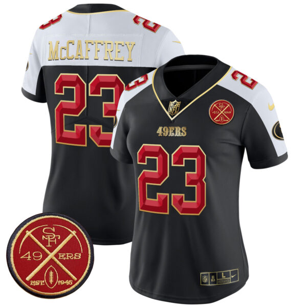 Women's San Francisco 49ers Est.1946 Patch Vapor Limited Jersey V2 - All Stitched