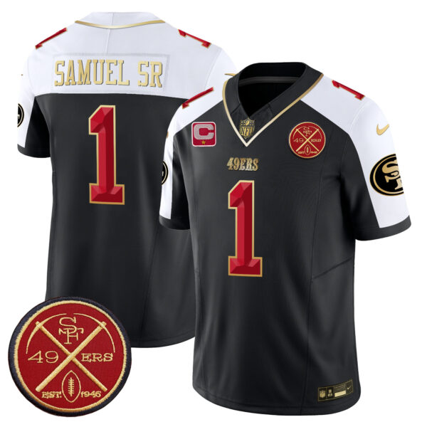 Men's San Francisco 49ers Est.1946 Patch Vapor Limited Jersey V2 - All Stitched - Image 2