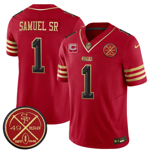 Men's San Francisco 49ers Est.1946 Patch Vapor Limited Jersey V2 - All Stitched - Image 12