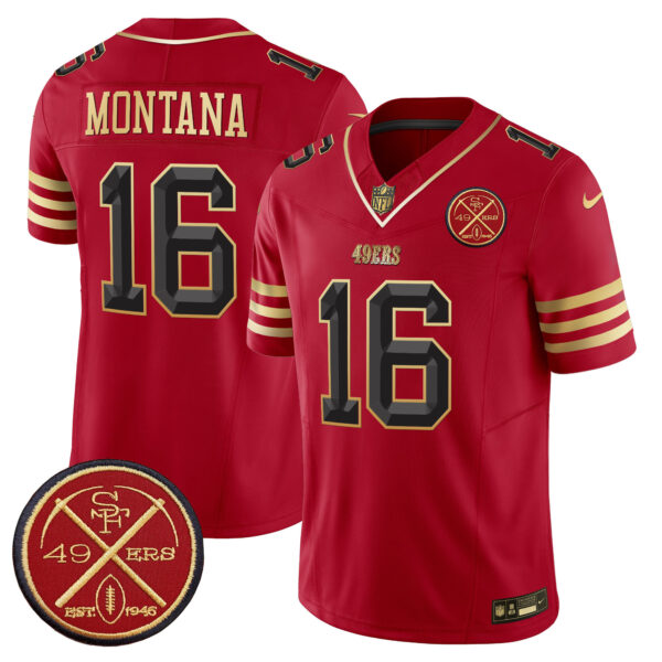 Men's San Francisco 49ers Est.1946 Patch Vapor Limited Jersey V2 - All Stitched - Image 18