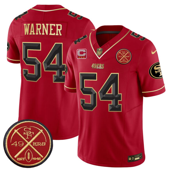 Men's San Francisco 49ers Est.1946 Patch Vapor Limited Jersey V2 - All Stitched - Image 25