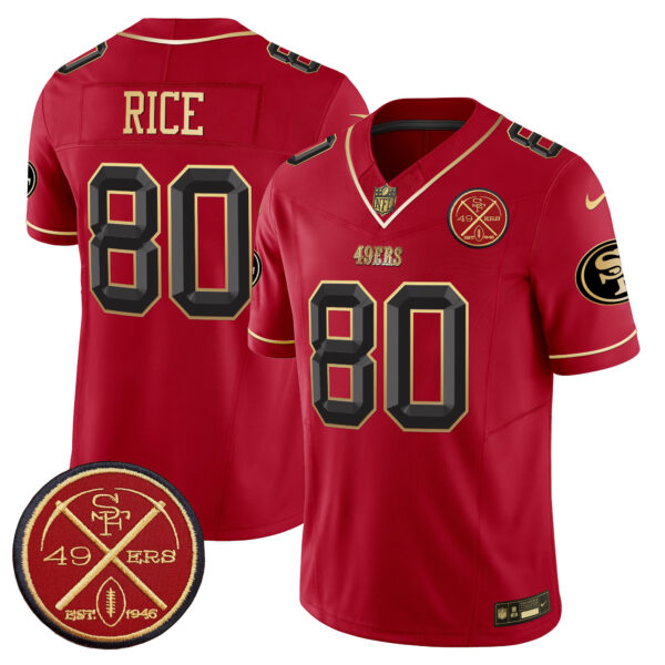 Men's San Francisco 49ers Est.1946 Patch Vapor Limited Jersey V2 - All Stitched - Image 26