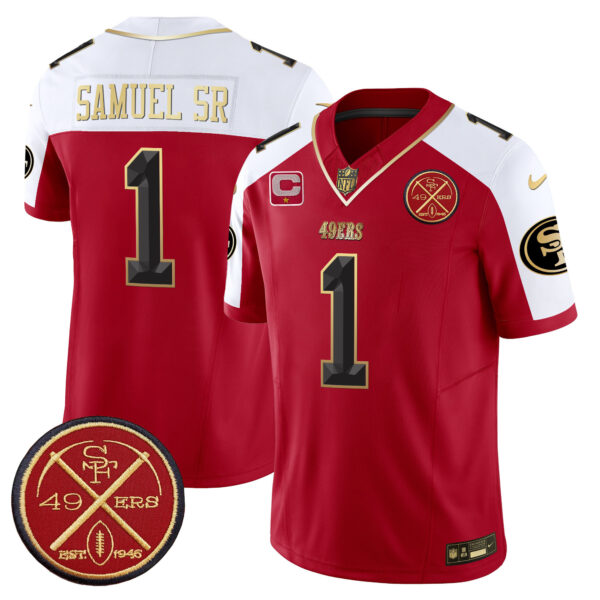 Men's San Francisco 49ers Est.1946 Patch Vapor Limited Jersey V2 - All Stitched - Image 32