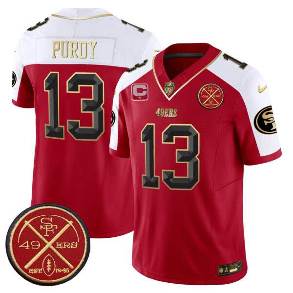 Men's San Francisco 49ers Est.1946 Patch Vapor Limited Jersey V2 - All Stitched - Image 33