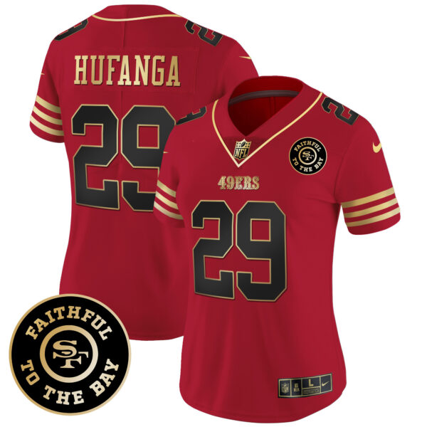 Women's San Francisco 49ers Faithful To The Bay 2024 Patch Vapor Limited Jersey - All Stitched - Image 20