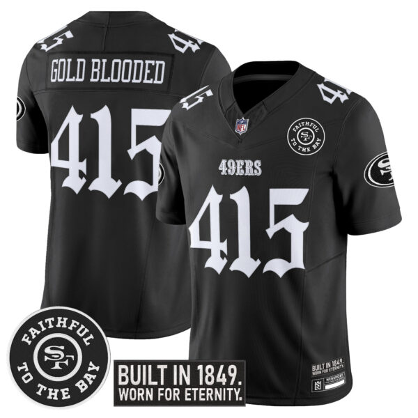 Men's San Francisco 49ers 'Fog City Gothic Edition' Vapor Limited Jersey - All Stitched - Image 2