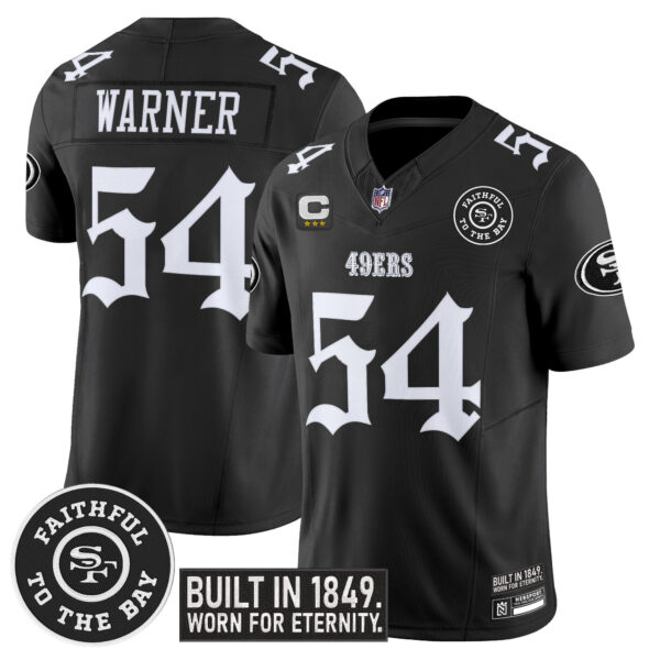 Men's San Francisco 49ers 'Fog City Gothic Edition' Vapor Limited Jersey - All Stitched - Image 5
