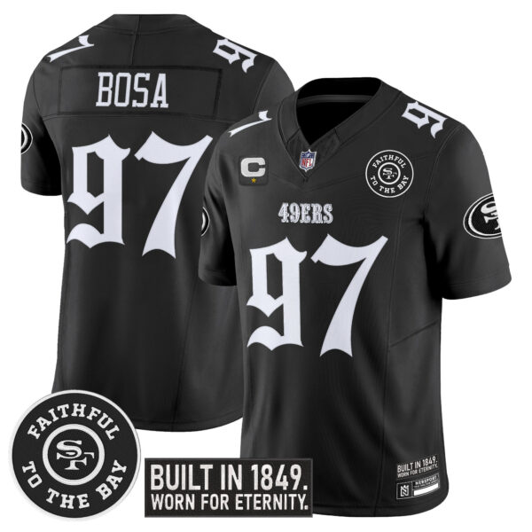 Men's San Francisco 49ers 'Fog City Gothic Edition' Vapor Limited Jersey - All Stitched - Image 7